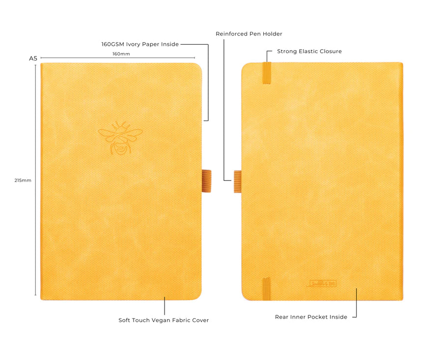 Scribble & Dot - Bullet Journal A5 - Honey Bee-Notitieboek-DutchMills