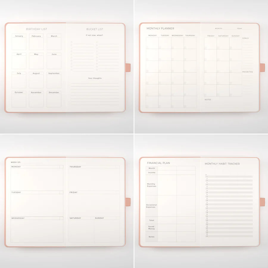 Scribble & Dot - Undated Planner A5 - Blush Pink-Planner-DutchMills