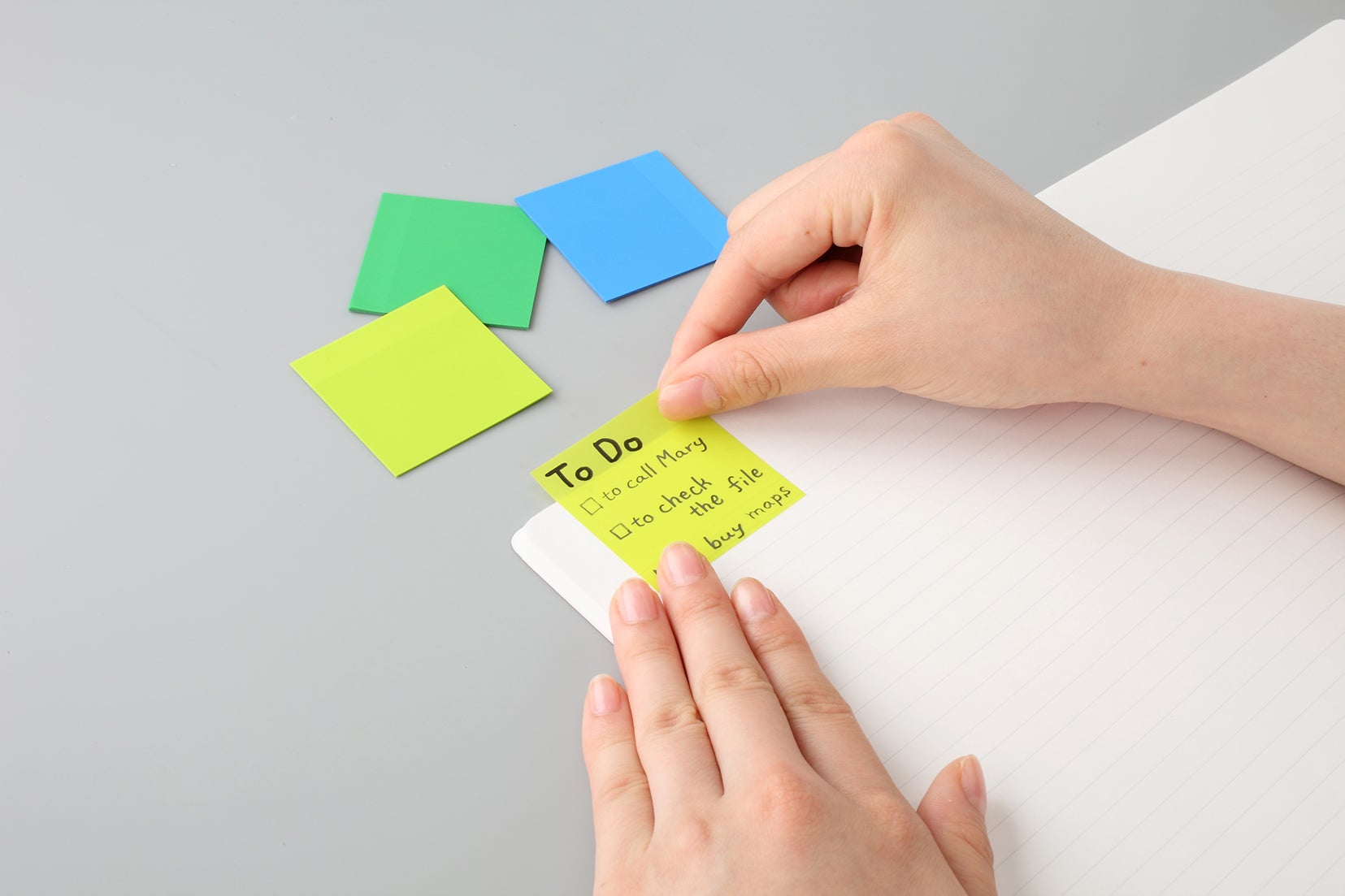 Stalogy - Writable Sticky Notes - 50 x 50 mm, Set B (Lime, Green, Blue)-Sticky Notes-DutchMills