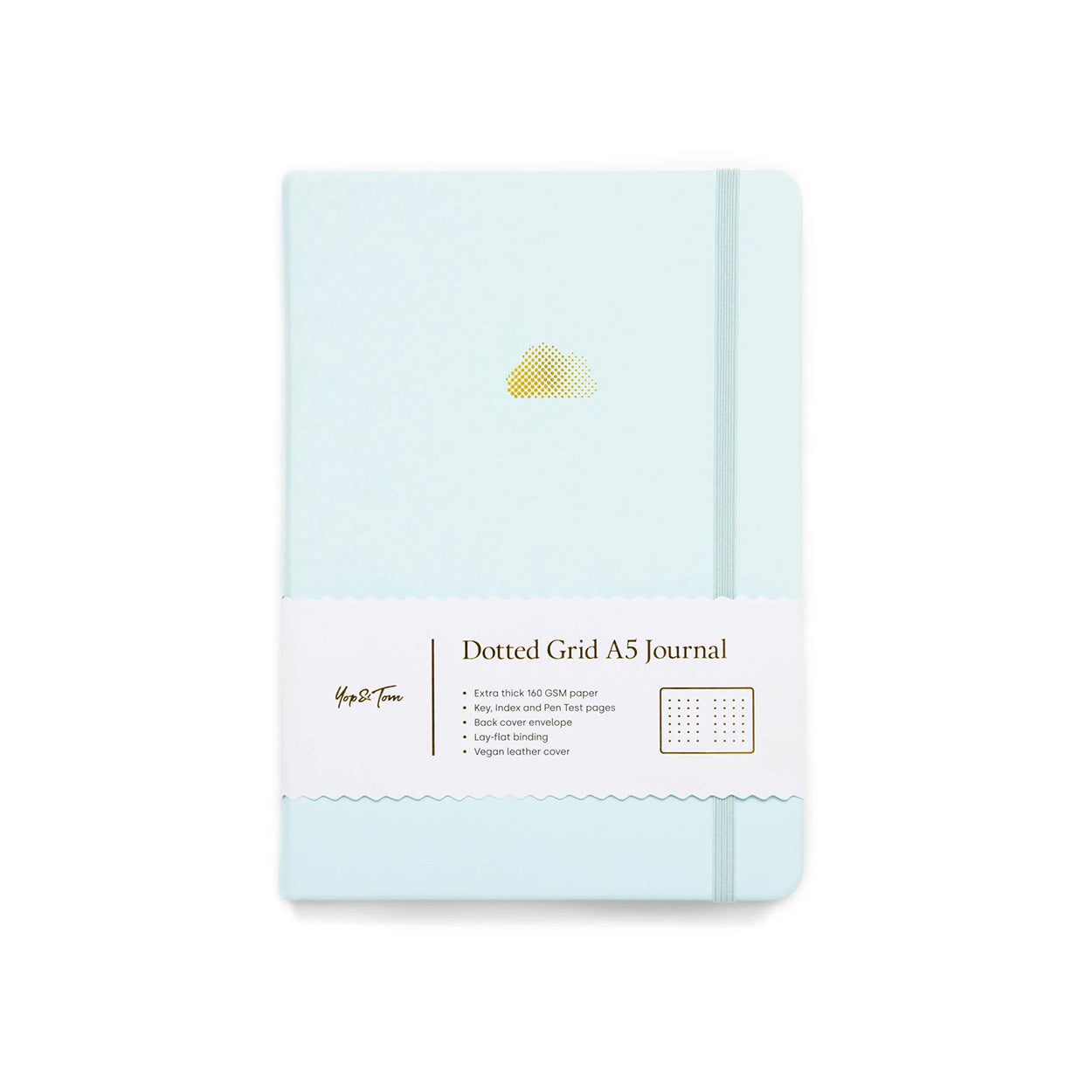 Yop & Tom - A5 Dot Grid Journal - Cloud - Eggshell Blue-Notitieboek-DutchMills