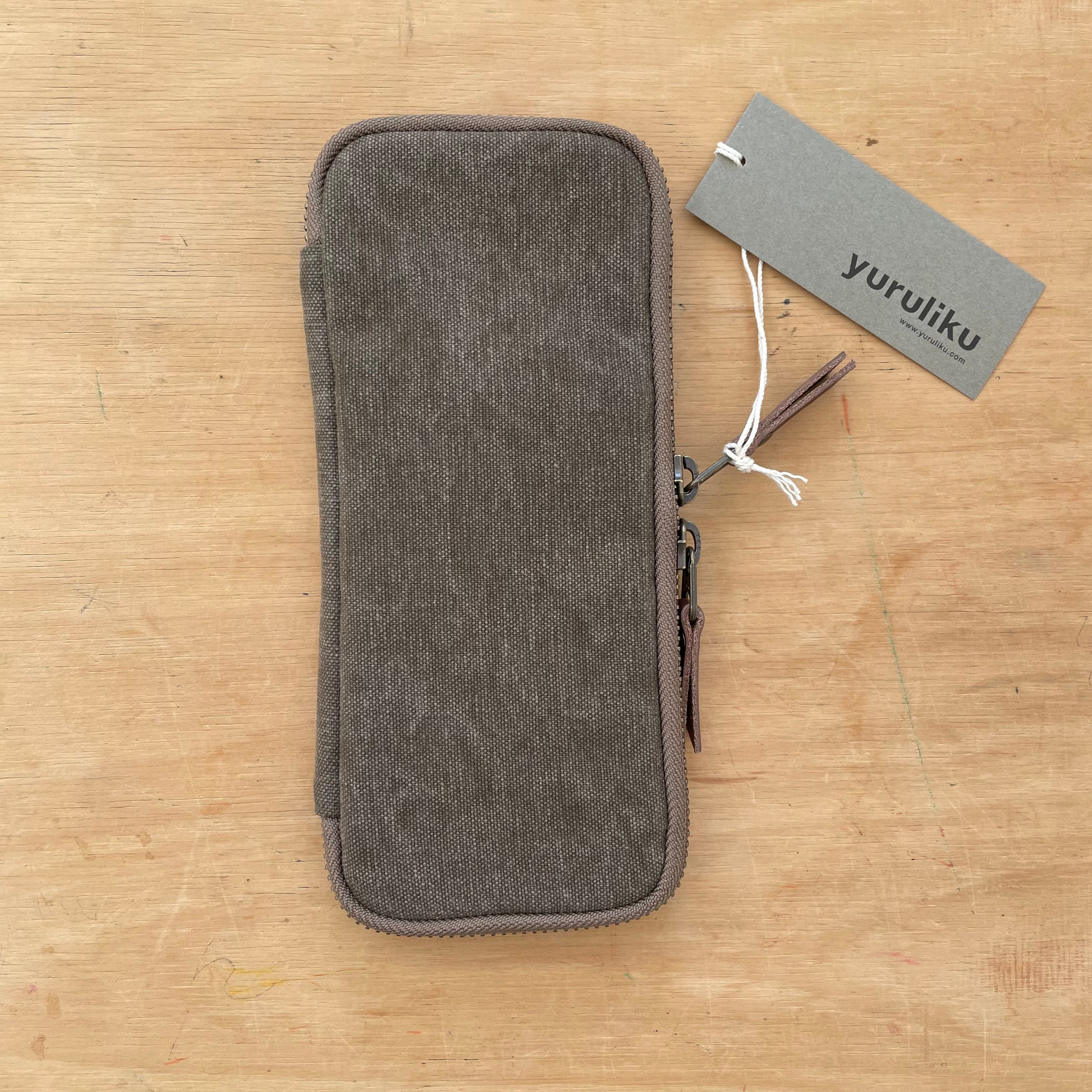 Yuruliku - FLAT tool case 3 Pens - Brown-Etui-DutchMills