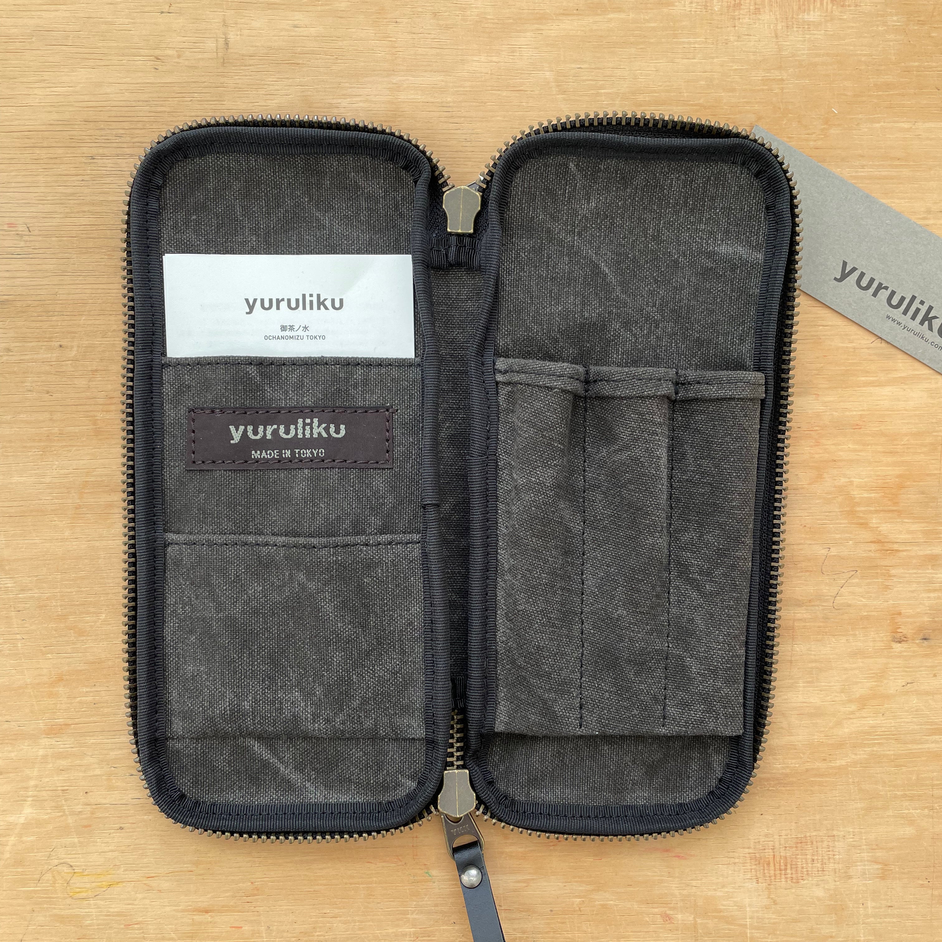 Yuruliku - FLAT tool case 3 Pens - Iron Black-Etui-DutchMills