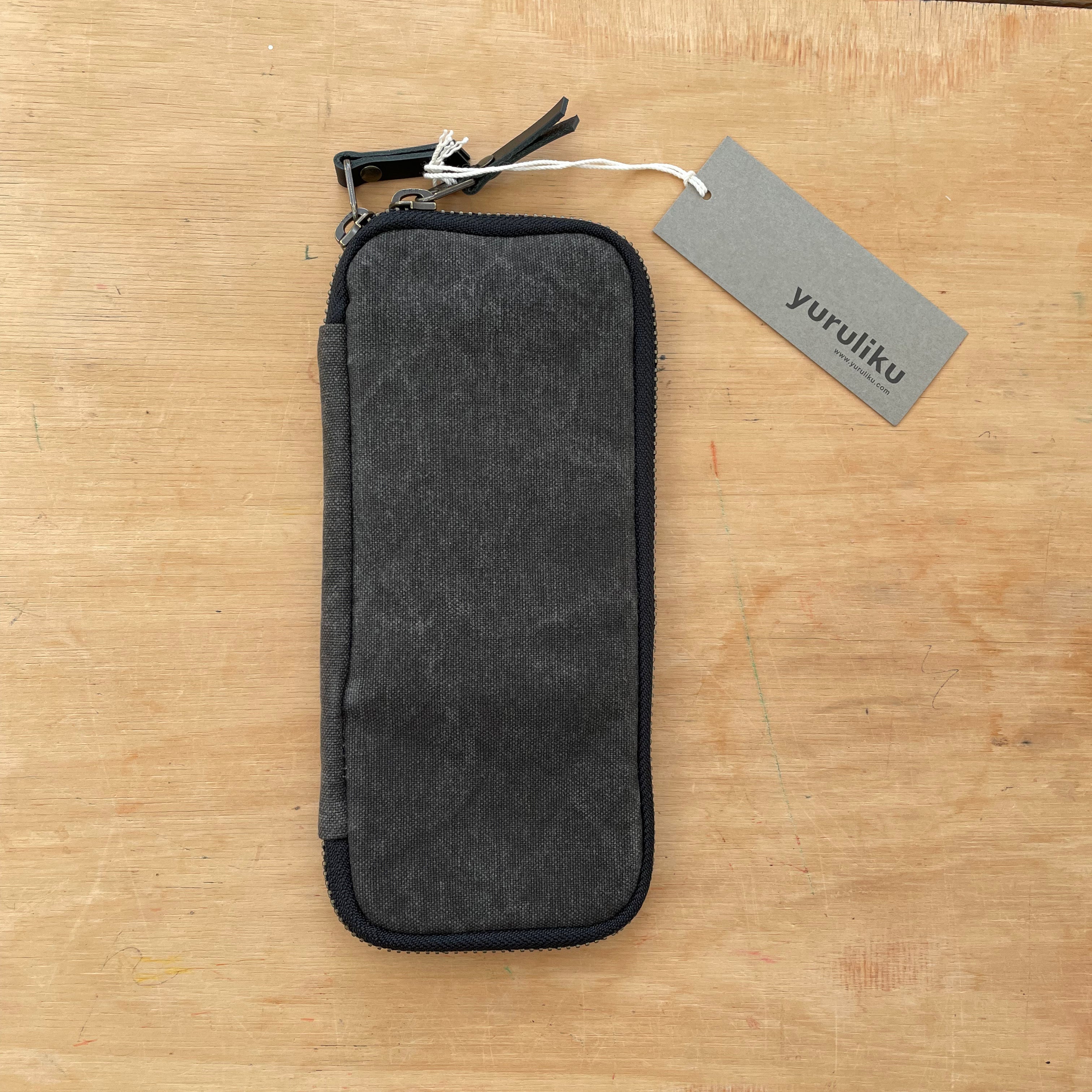 Yuruliku - FLAT tool case 3 Pens - Iron Black-Etui-DutchMills