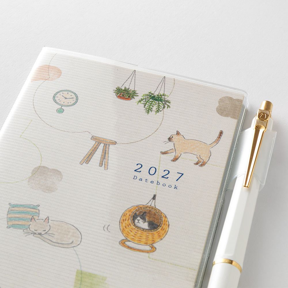 Midori - Pocket Diary Slim Cat 2027