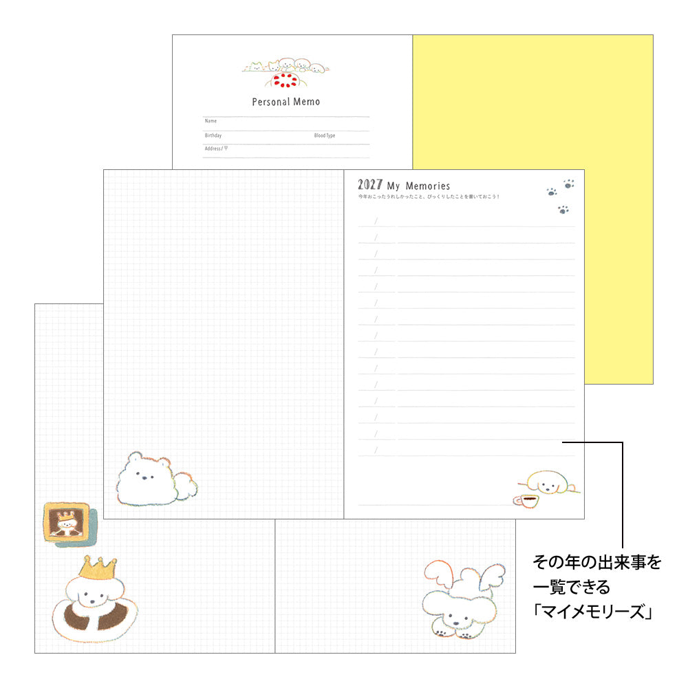 Midori - Pocket Diary B6 Dog 2027