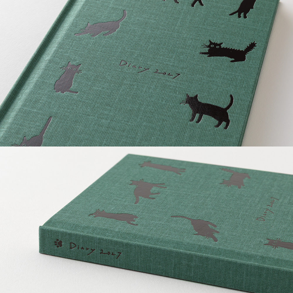 Midori - Book Style Diary B6 Variant Cat Green 2027