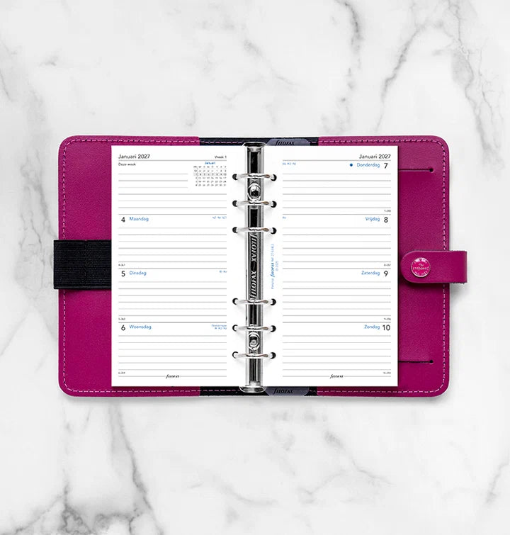 Filofax - Week op 2 Pagina's Agenda 2027 - Gelinieerd Wit - Personal Organiser Refill