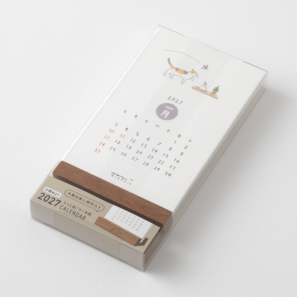 Midori - Stand Calendar Cat 2027