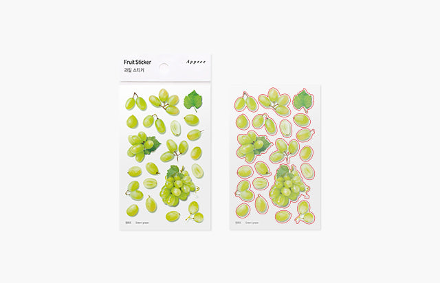 Appree - Fruit Sticker - Green grape-Sticker-DutchMills
