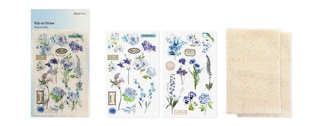 Appree - Rub-on-Sticker - Botanical Blue-Sticker-DutchMills