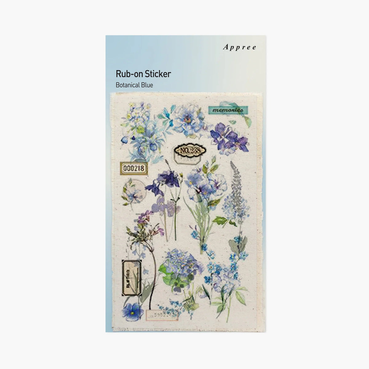 Appree - Rub-on-Sticker - Botanical Blue-Sticker-DutchMills