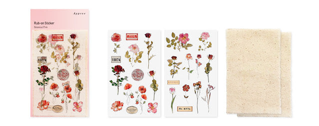 Appree - Rub-on-Sticker - Botanical Pink-Sticker-DutchMills