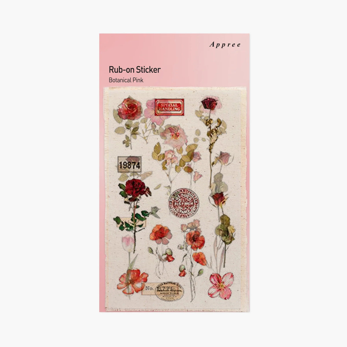 Appree - Rub-on-Sticker - Botanical Pink-Sticker-DutchMills