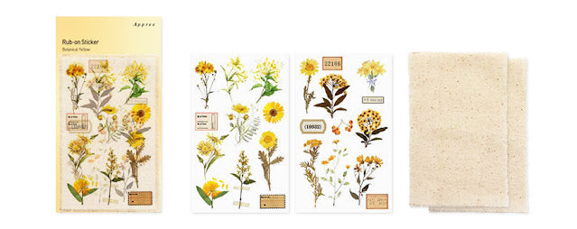 Appree - Rub-on-Sticker - Botanical Yellow-Sticker-DutchMills