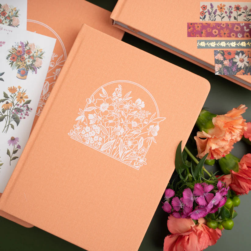Archer & Olive - A5 Wildflowers Framed Dot Grid Notebook-Notitieboek-DutchMills
