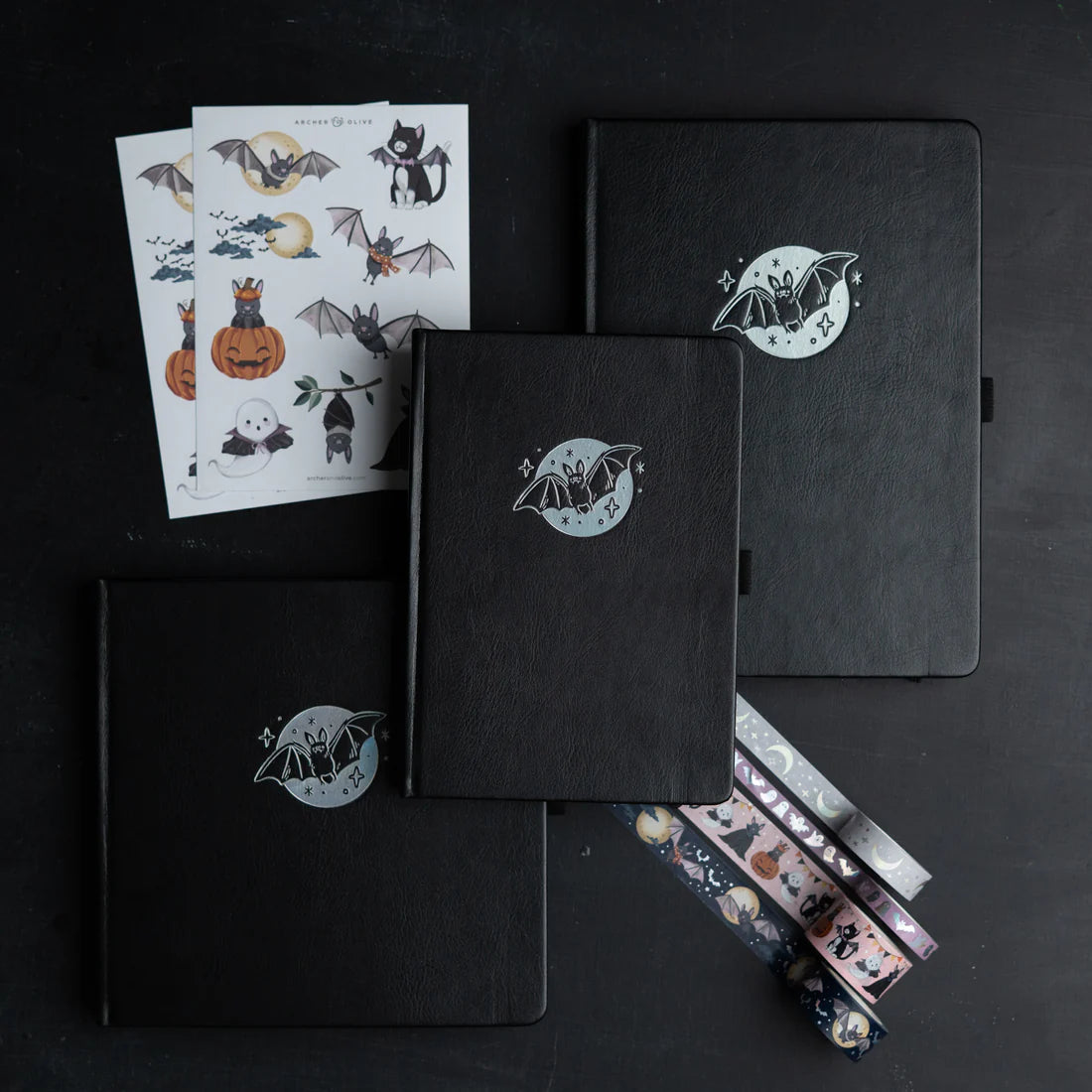 Archer & Olive - B5 Cute Bat: Dot Grid Notebook-Notitieboek-DutchMills