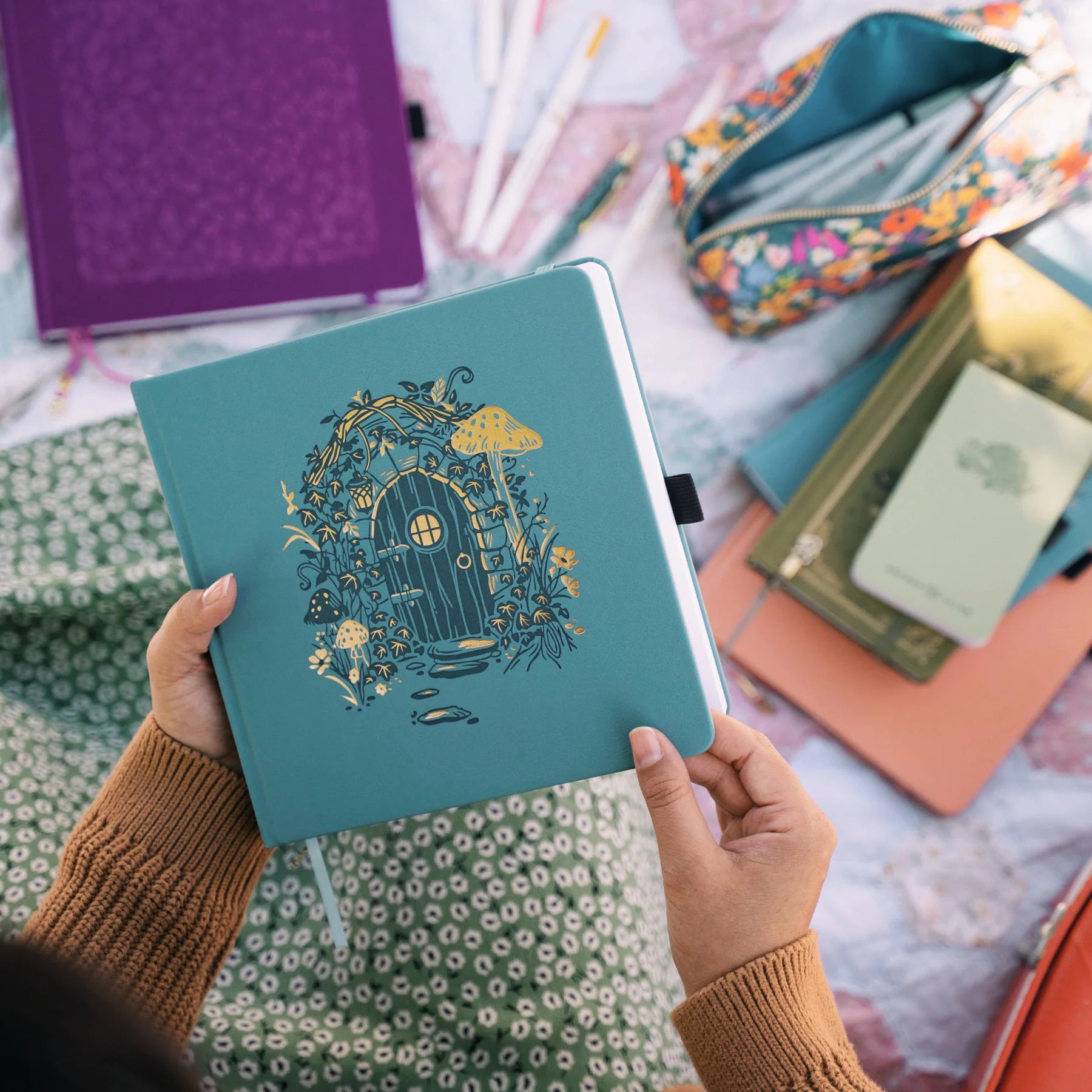 Archer & Olive - B5 Fairy House Dot Grid Notebook-Notitieboek-DutchMills
