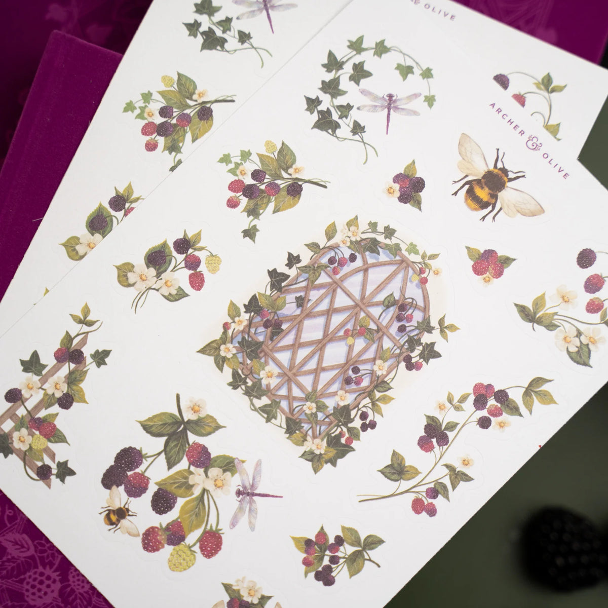 Archer & Olive - Berries & Vines Sticker Set-Sticker-DutchMills