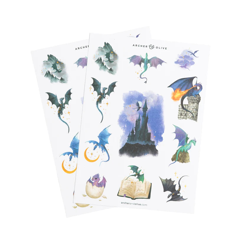 Archer & Olive - Dragon Spire Sticker Set-Sticker-DutchMills