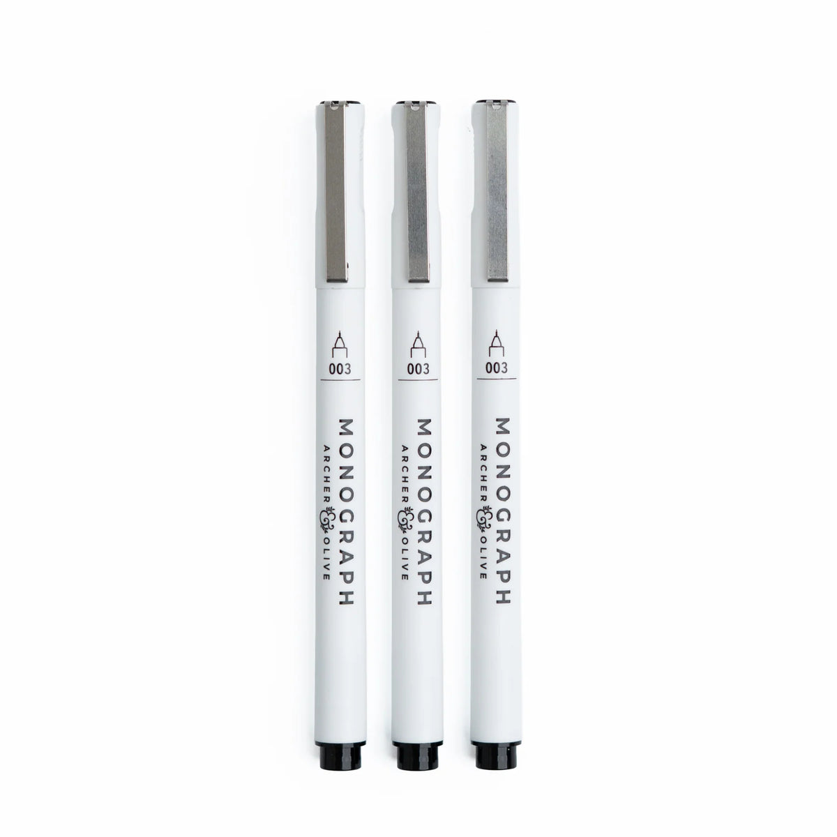 Archer & Olive - Monograph Pen Set of 3-Pennenset-DutchMills