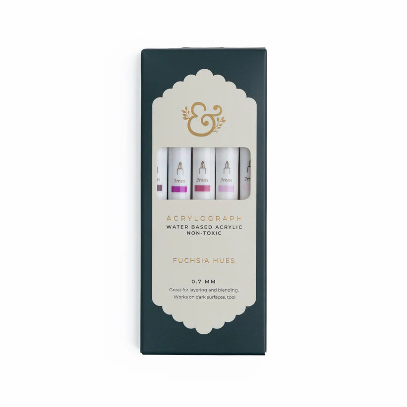 Archer & Olive - Fuchsia Hues Sets of 5 - Acrylograph-Stift-DutchMills