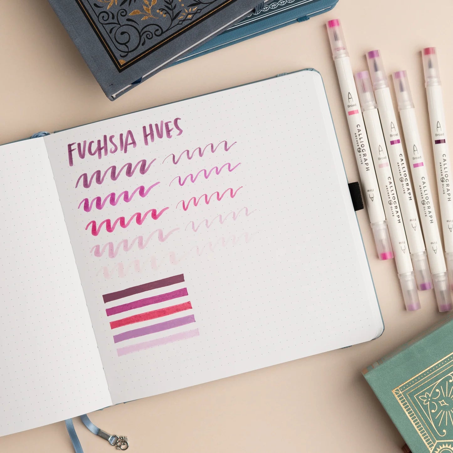 Archer & Olive - Fuchsia Hues Sets of 5 - Calliograph-Stift-DutchMills