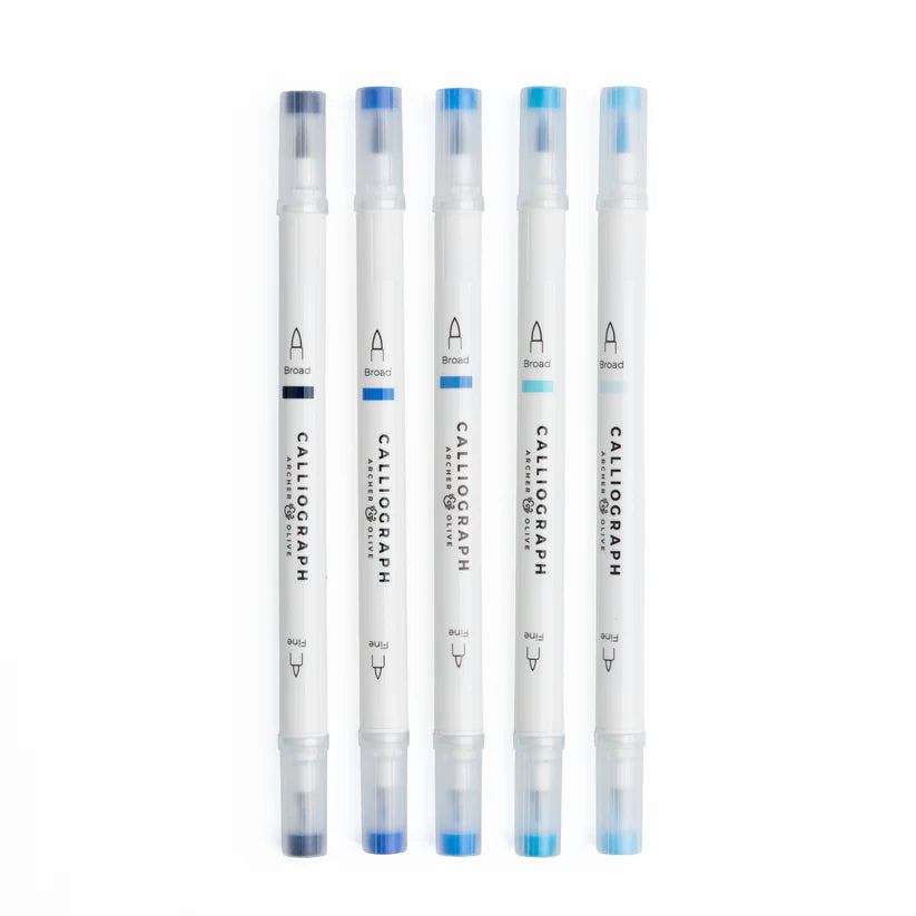 Archer & Olive - Indigo Hues Sets of 5 - Calliograph-Stift-DutchMills