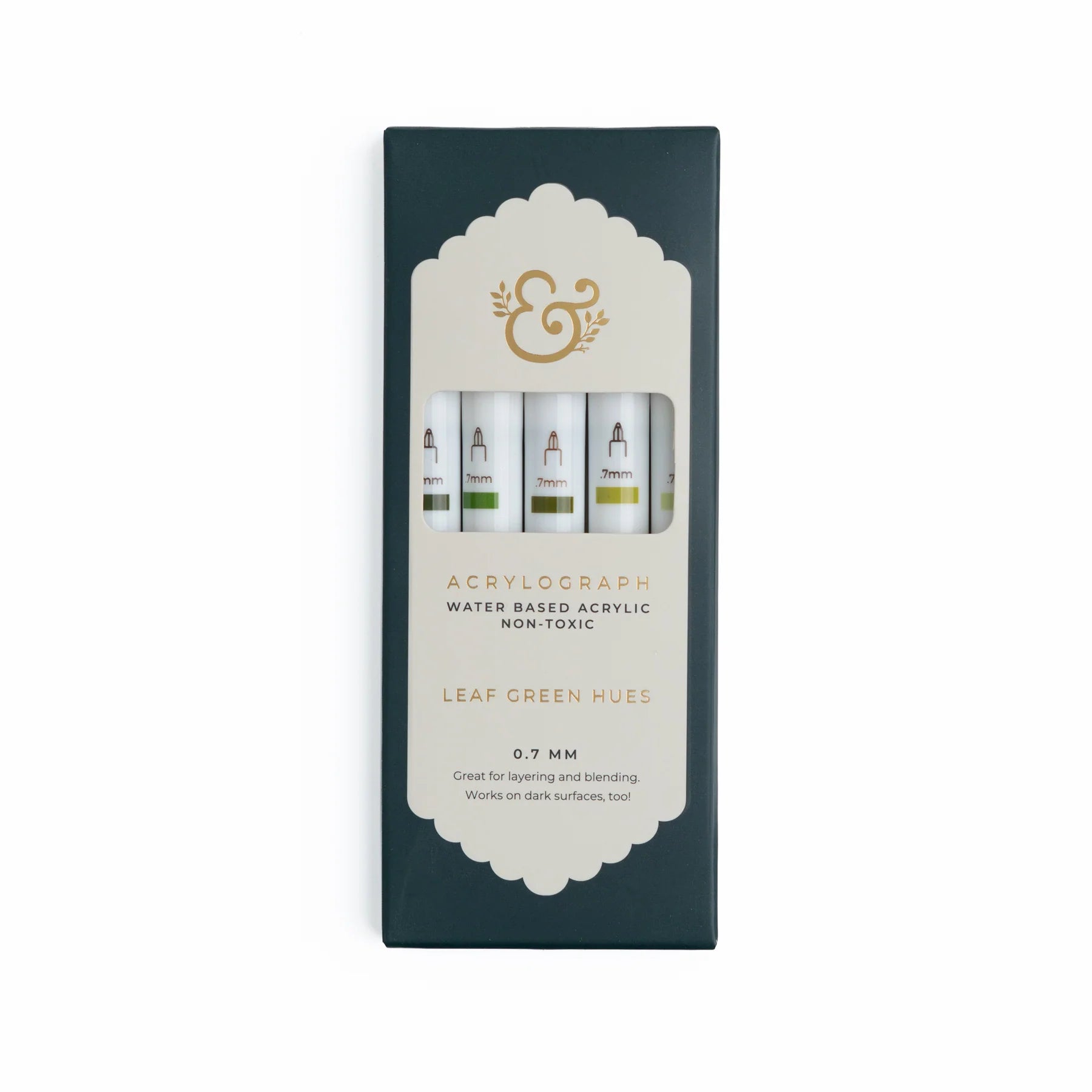 Archer & Olive - Leaf Green Hues Sets of 5 - Caliograph-Stift-DutchMills