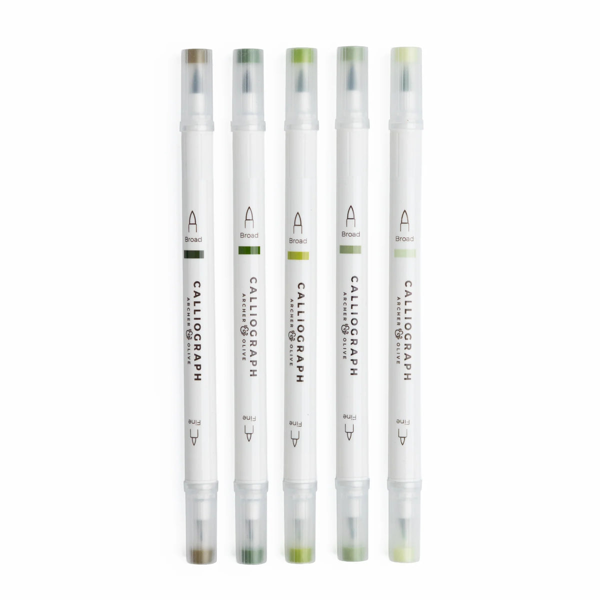 Archer & Olive - Leaf Green Hues Sets of 5 - Caliograph-Stift-DutchMills