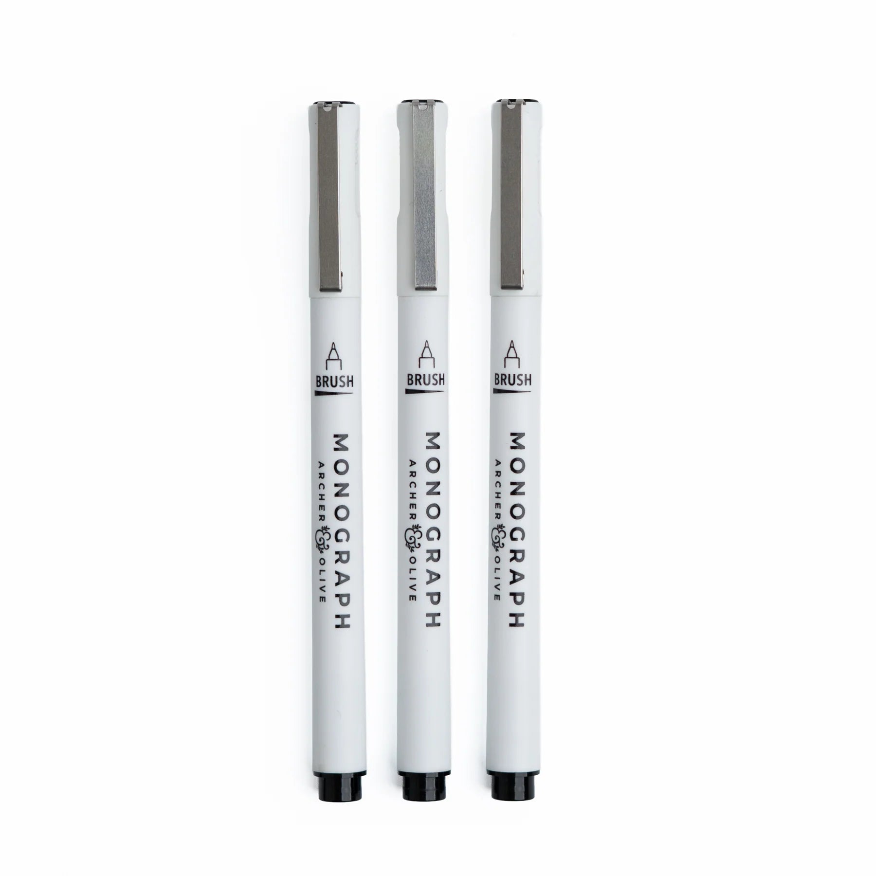 Archer & Olive - Monograph – Brush Pens Set of 3-Pennenset-DutchMills