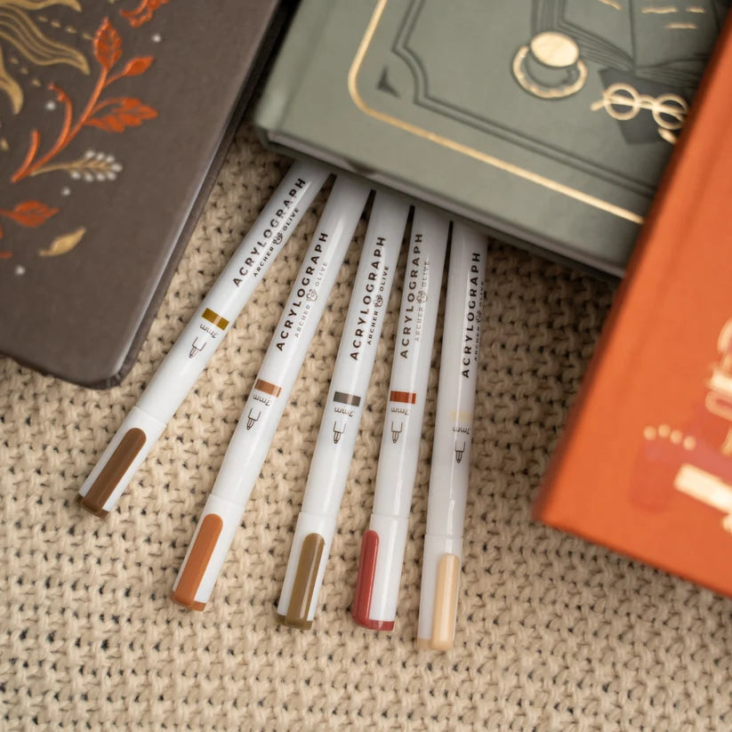 Archer & Olive - Quiet Corners | Set of 10 Acrylograph Pens-Stift-DutchMills