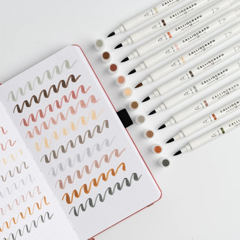 Archer & Olive - Quiet Corners | Set of 10 Calliograph Pens-Stift-DutchMills