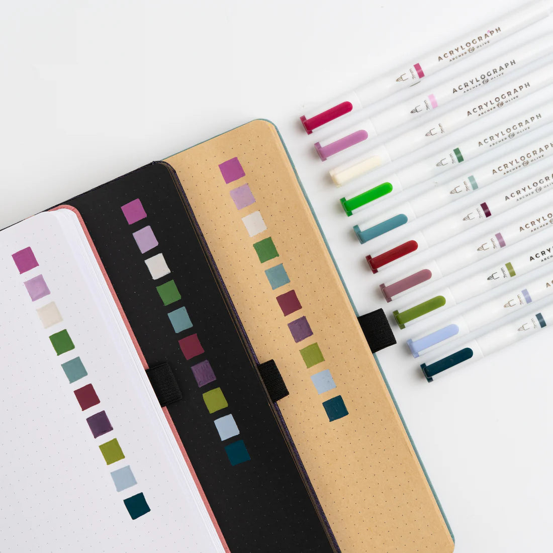 Archer & Olive - Snow & Stillness Acrylograph Pens 10 pack-Stift-DutchMills