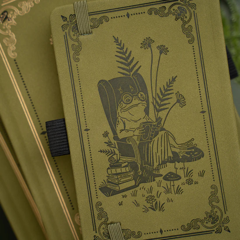 Archer & Olive - Square Literary Frog Dot Grid Notebook-Notitieboek-DutchMills