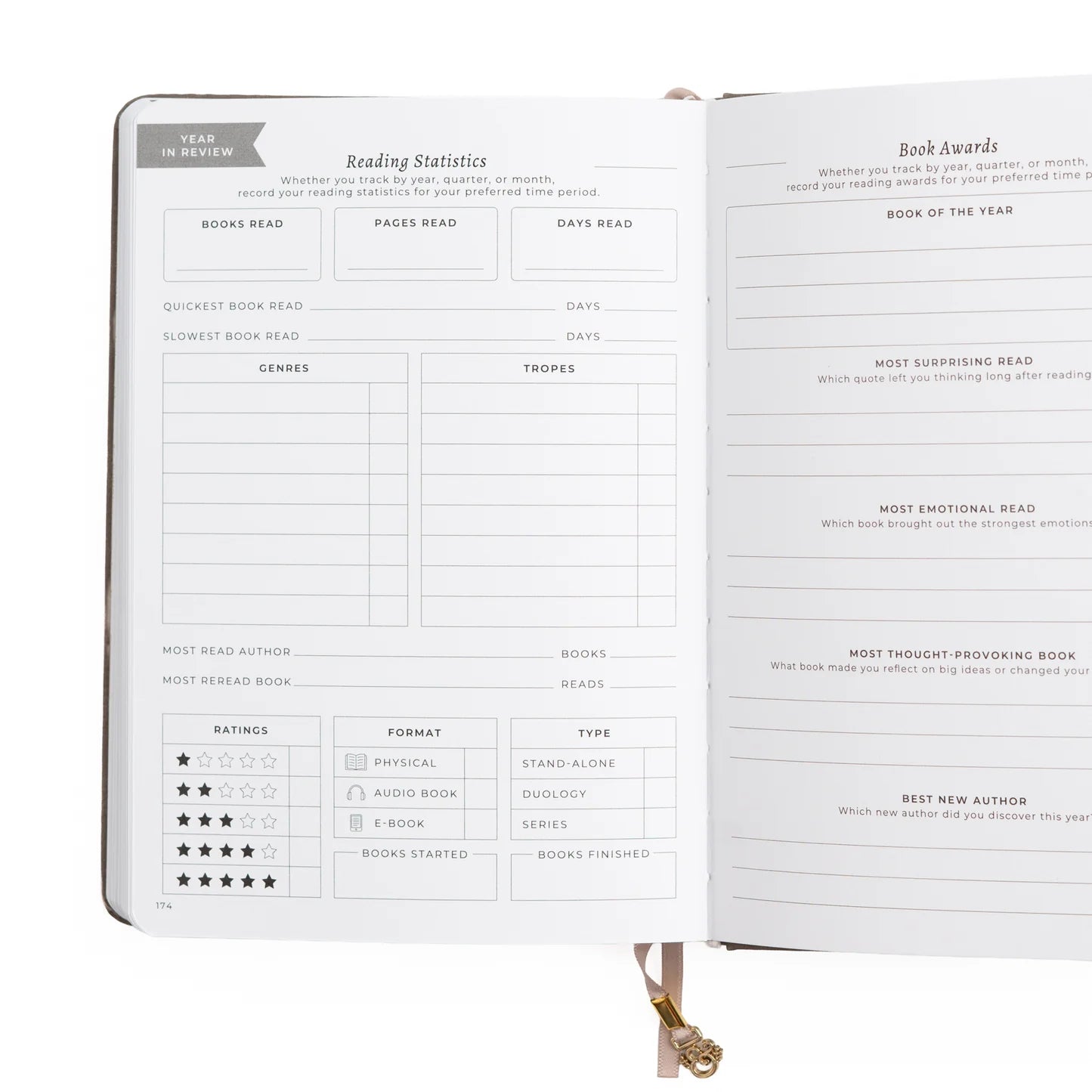 Archer & Olive - Square Reading Journal - Vintage in Lilac-Notitieboek-DutchMills