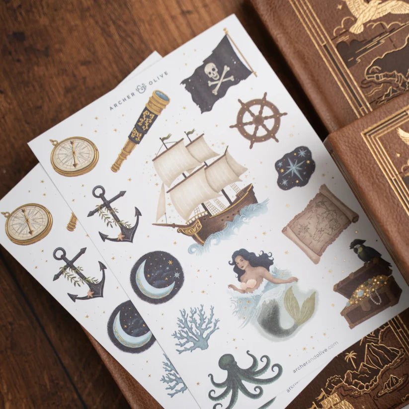 Archer & Olive - Treasure Map Sticker Set-Sticker-DutchMills