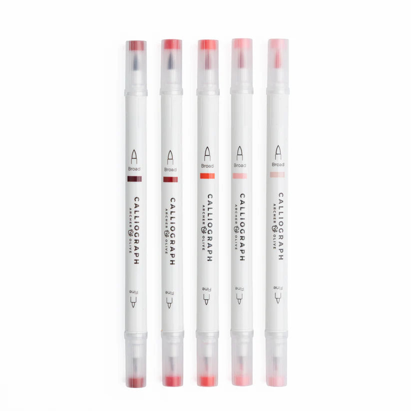 Archer & Olive - True Red Hues Sets of 5 - Calliograph-Stift-DutchMills