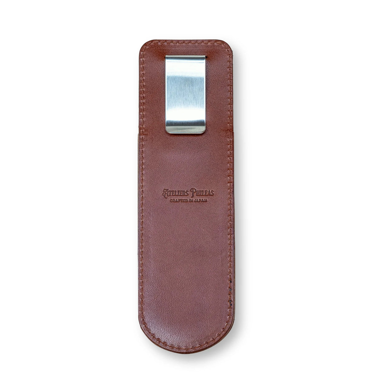 Atelier Phileas - Kumano Leather Pen Holster (Brown/One Pen)-Penholder-DutchMills
