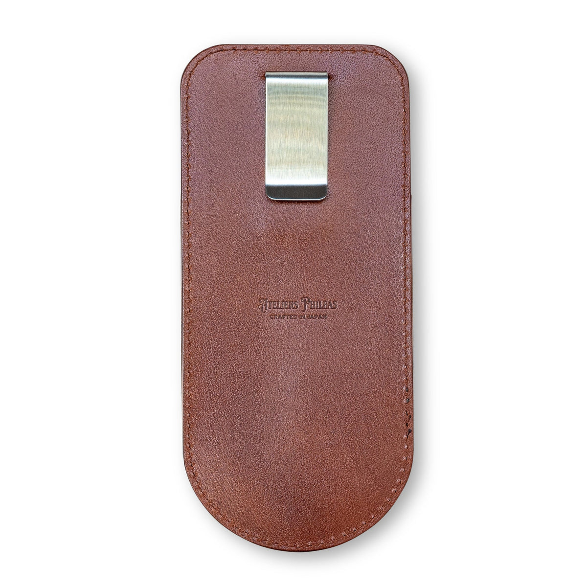 Atelier Phileas - Kumano Leather Pen Holster (Brown/Two Pens)-Penholder-DutchMills