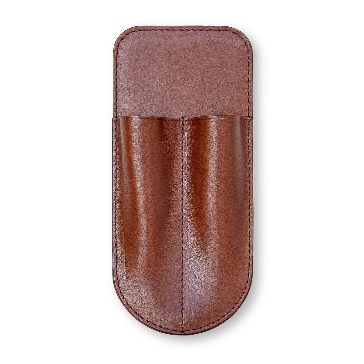 Atelier Phileas - Kumano Leather Pen Holster (Brown/Two Pens)-Penholder-DutchMills