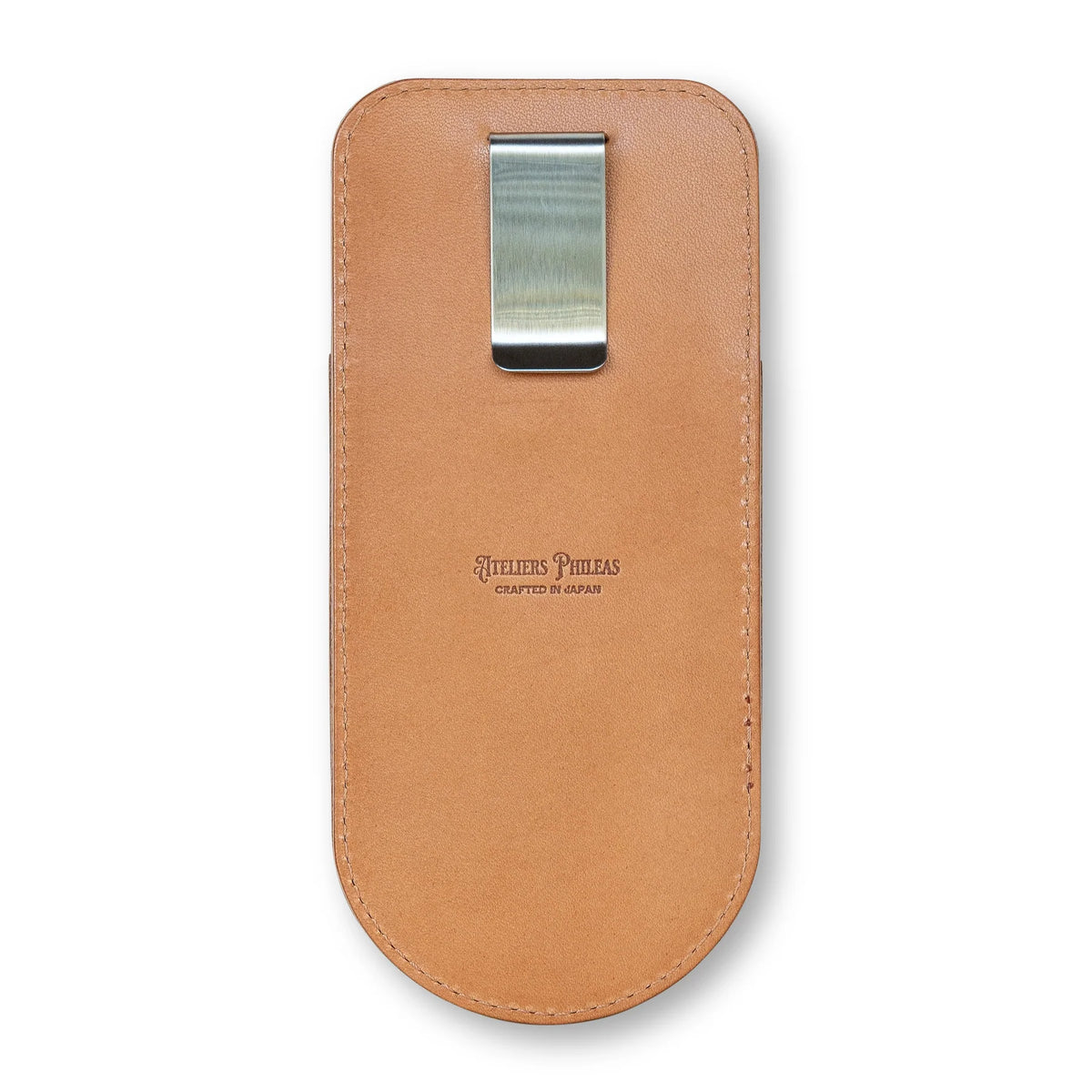 Atelier Phileas - Kumano Leather Pen Holster (Natural/Two Pens)-Penholder-DutchMills