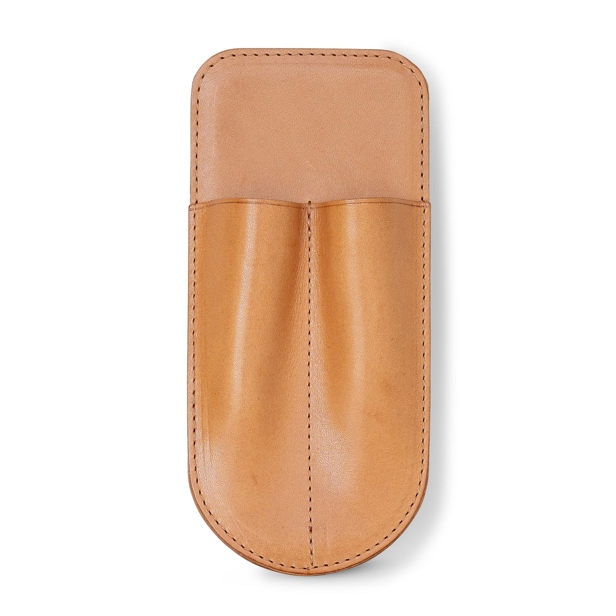 Atelier Phileas - Kumano Leather Pen Holster (Natural/Two Pens)-Penholder-DutchMills