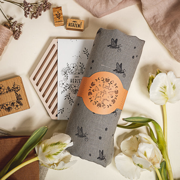 Cats on Appletrees - Flower Circle Little Gift-Stempel-DutchMills
