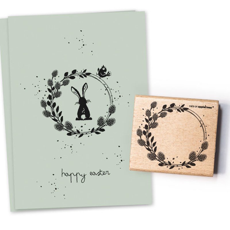 Cats on Appletrees - Spring Wreath-Stempel-DutchMills