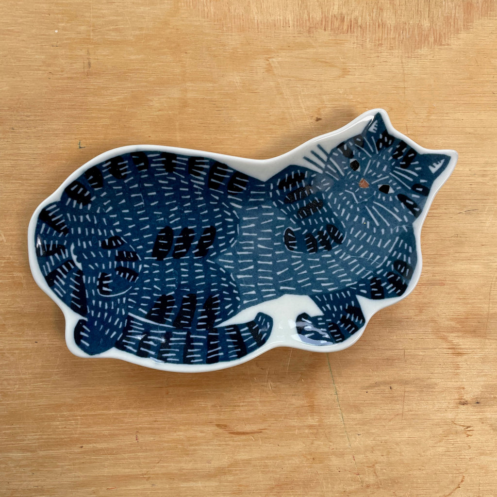 Classiky - KATA KATA - small dish (blue cat)-Porcelain-DutchMills