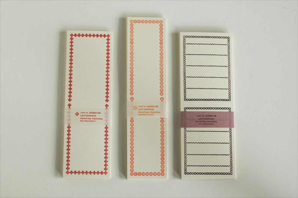 Classiky - Letterpress Folded Memo Card (Orange) - 20 stuks-Memo cards-DutchMills
