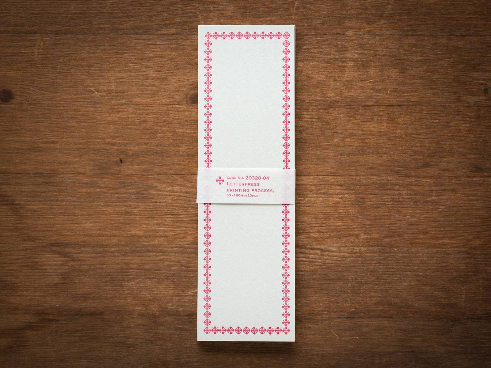 Classiky - Letterpress Folded Memo Card (Red) - 20 stuks-DutchMills