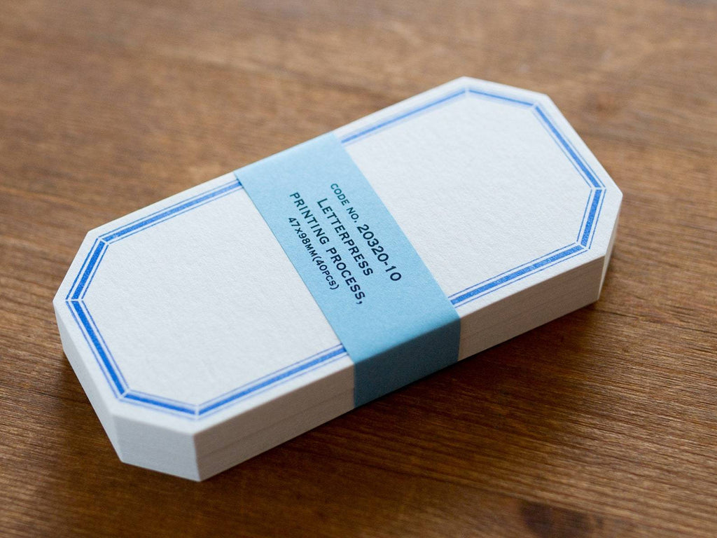 Classiky - Letterpress Label Card (Blue) - 40 stuks-Letterpress-DutchMills