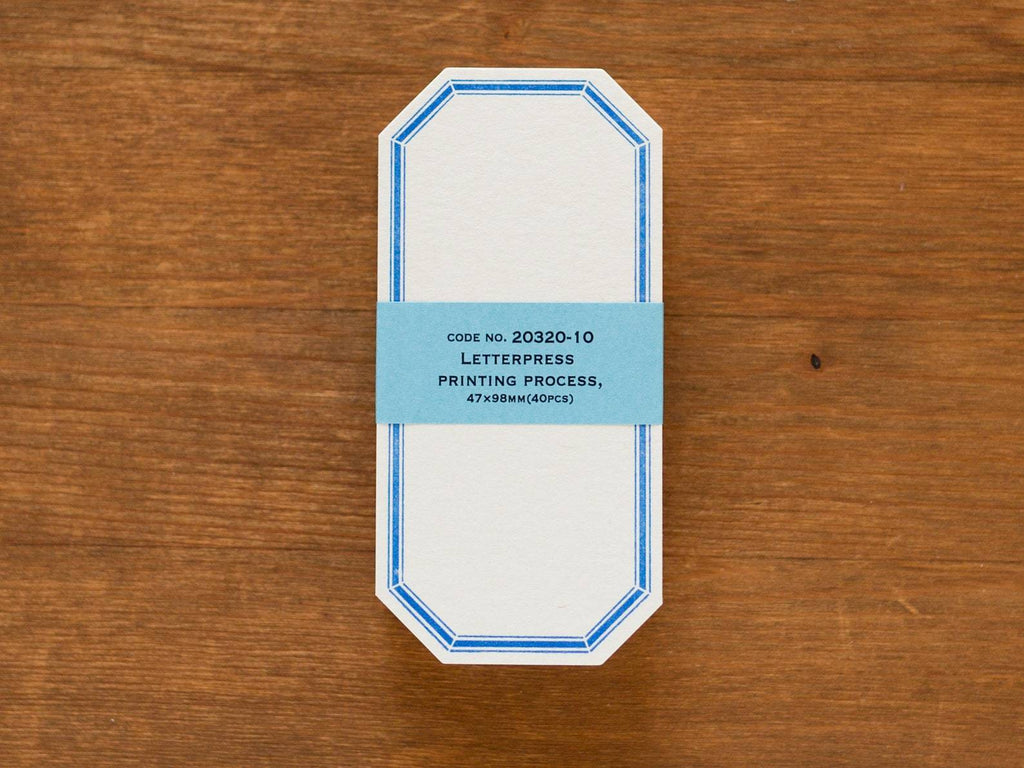 Classiky - Letterpress Label Card (Blue) - 40 stuks-Letterpress-DutchMills