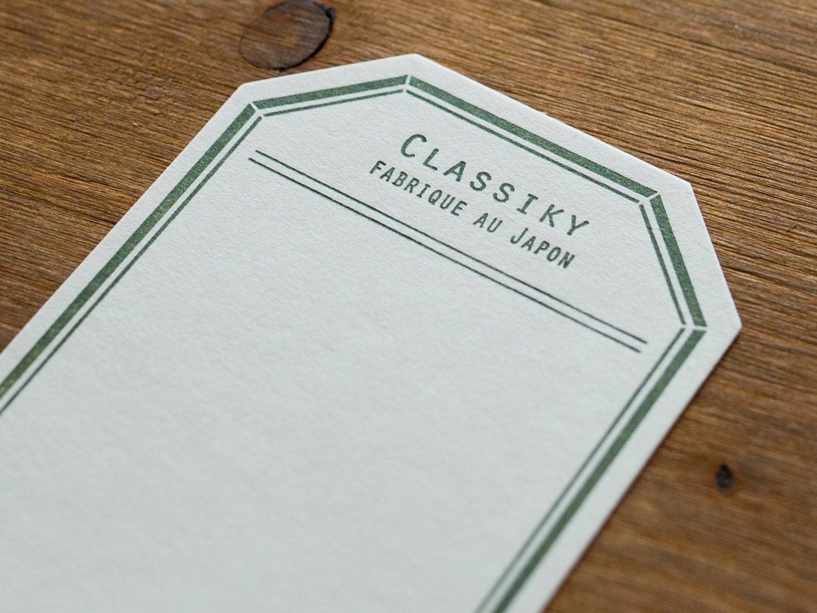 Classiky - Letterpress Label Card (Green) - 20 stuks-Letterpress-DutchMills